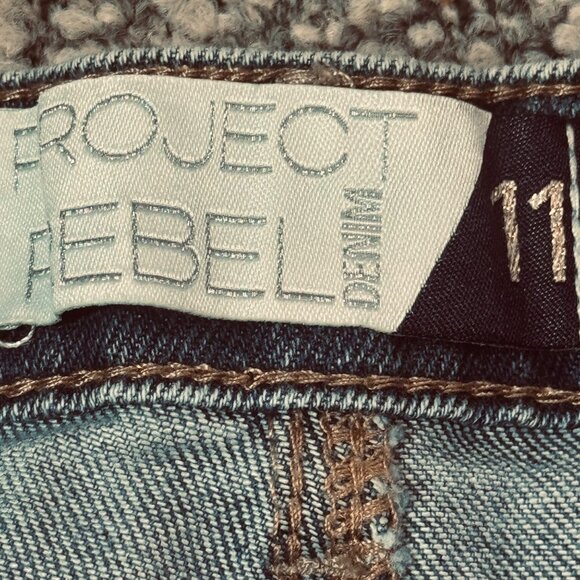 Project Rebel Women's Sustainable Denim Midi Shorts Blue.Size 11 - Picture 8 of 8